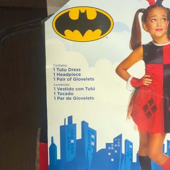 Harley Quinn Kids Costume - Red and Black Size S 4-6 - Picture 3 of 6
